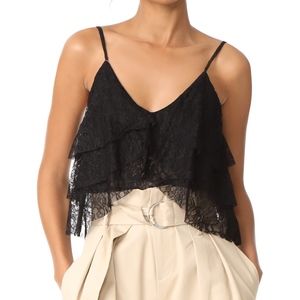 Alice + Olivia Ruffled Tier Lace Cami, Sz S, NWT